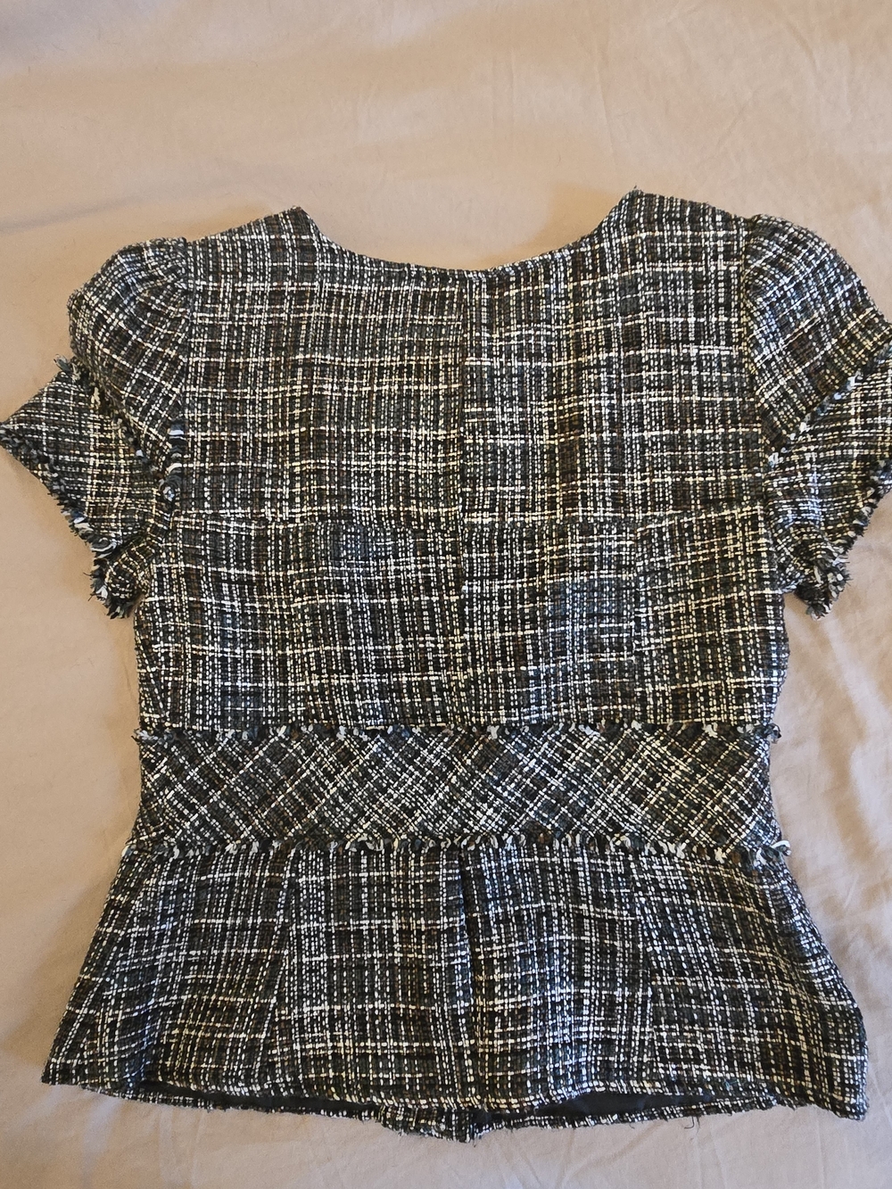 Mossimo Brown and White Tweed Button Down - Picture 2 of 3